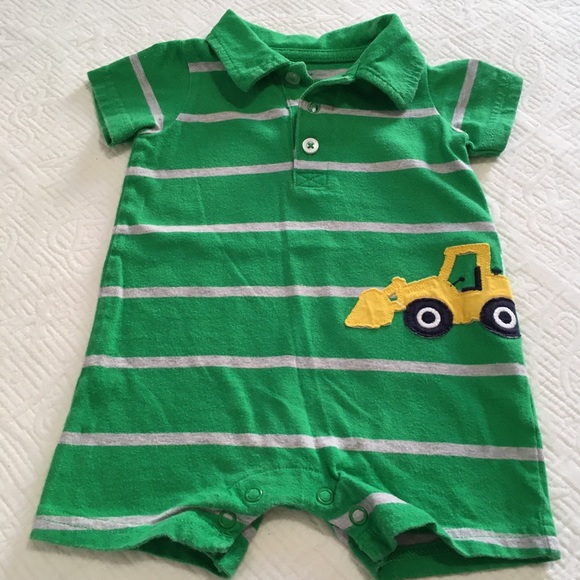 3m (6/$20) Polo-Style Short Romper by Carter’s - Picture 1 of 5